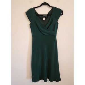 J Crew Womens 100% Silk Bias Cut Dress Emerald Green Size 4 Elegant Cocktail